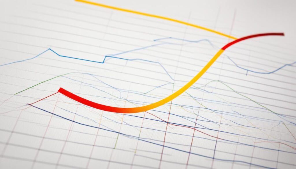linha de tendência de alta linha de tendência de alta